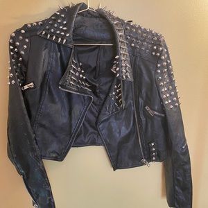 Spiked Faux leather jacket